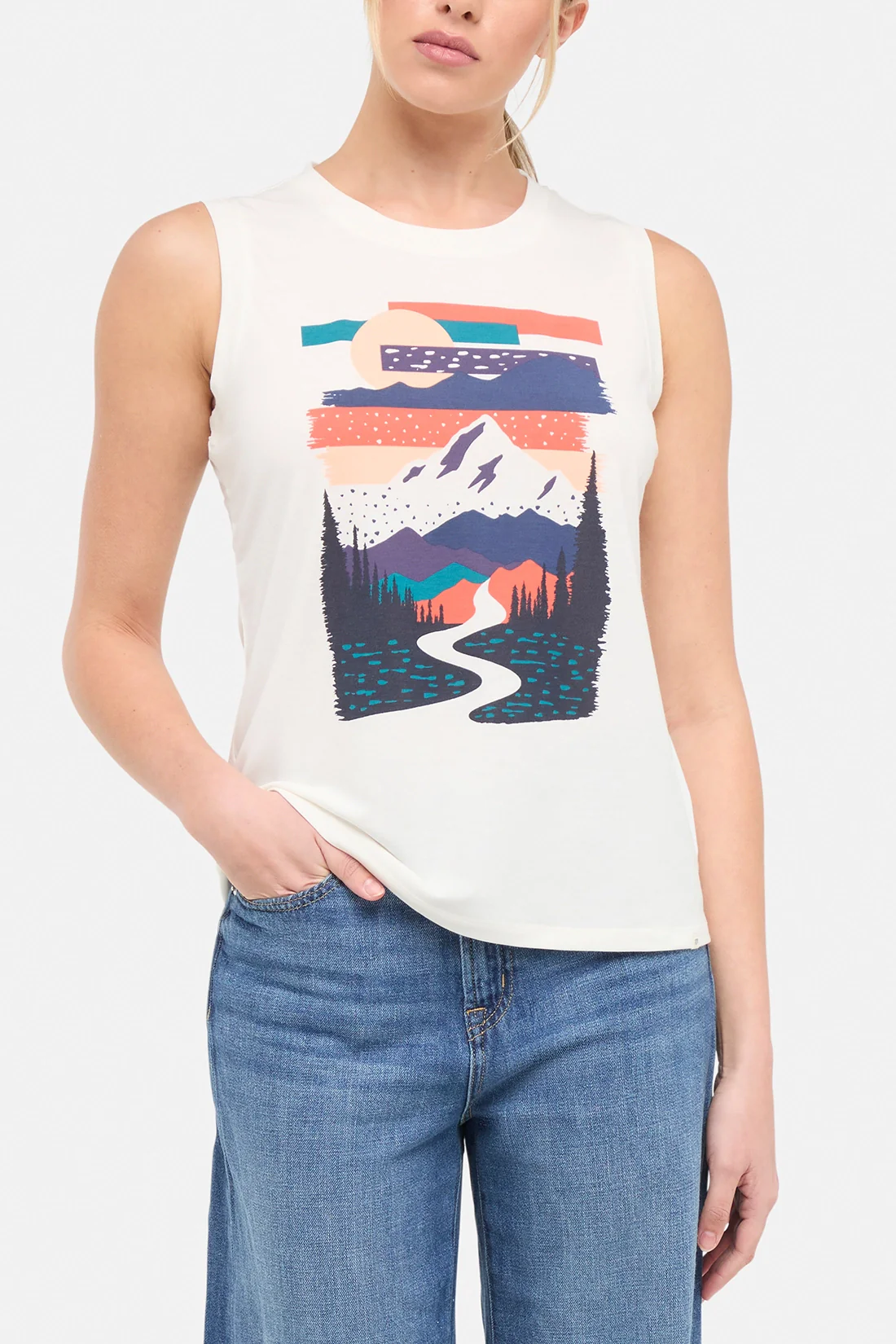 Ana Tank (Sugar Swizzle Abstract Mountain)